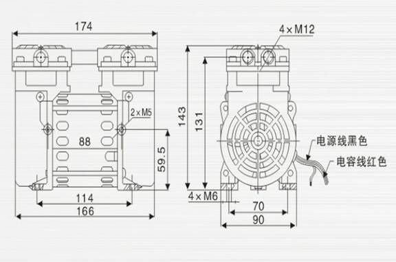 JP-40H機械手真空設備外觀尺寸圖